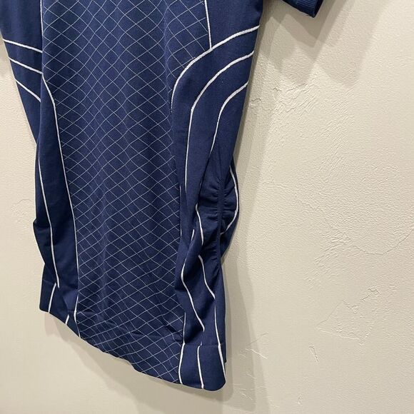 Athleta Finish Fast Line Tee Navy Blue White - Size: Small - Picture 4 of 6